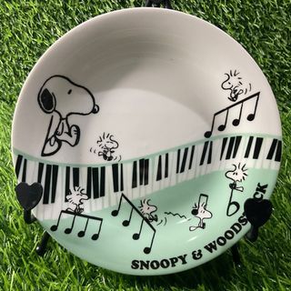 Vintage Snoopy Peanuts Woodstock Musical Note Cartoon Creative 2019 Worldwide LLC Yamaka Breakfast Dessert Deco Plate with Backstamp 6.5” inches, 1pc available - P299.00