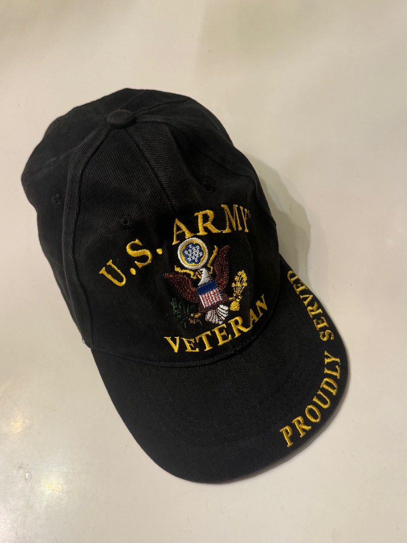 Officially Licensed US Army Veteran Emblem Embroidered Military Baseball Cap
