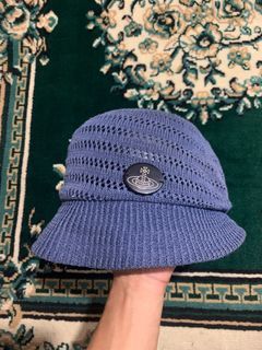 Vintage Vivienne Westwood Orb Logo Knit Bucket hat
