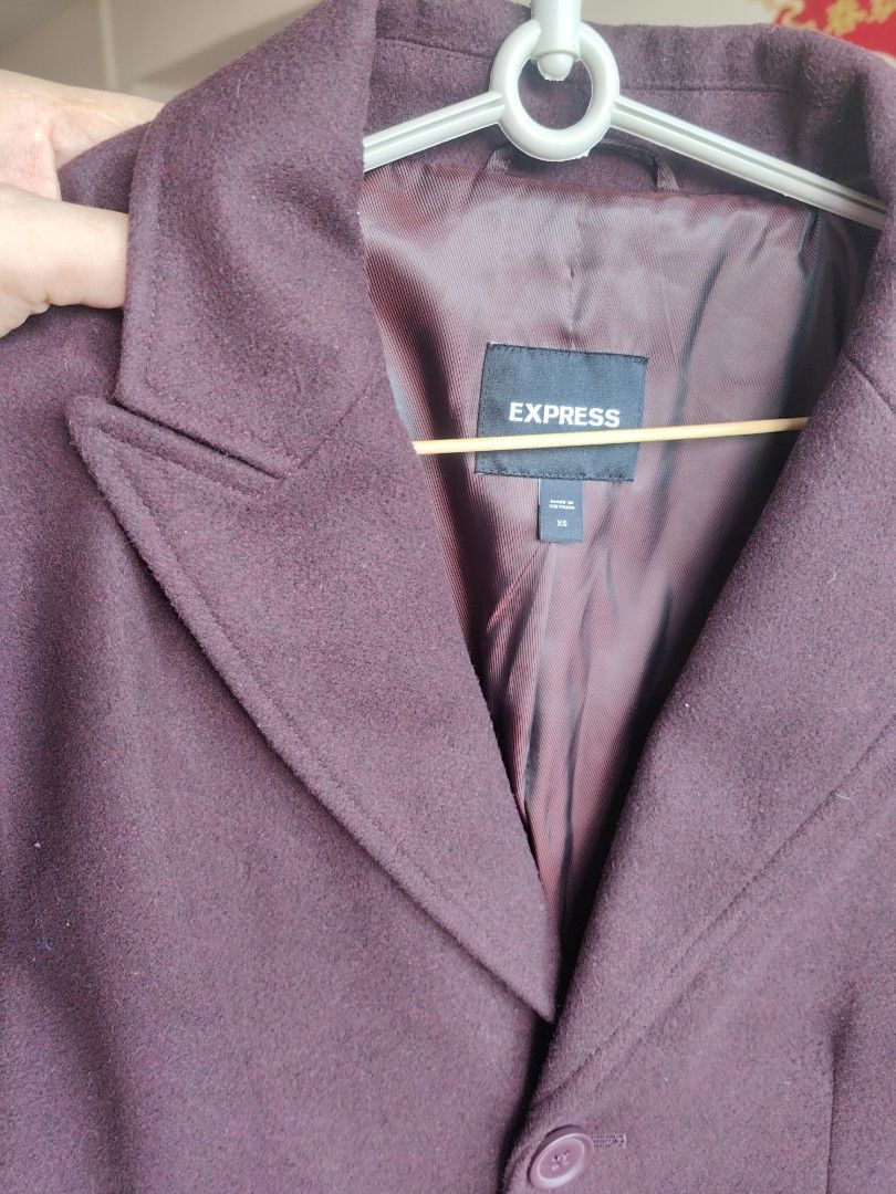 Purple wool coat best sale mens