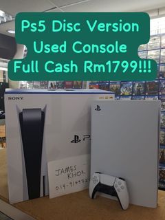 Wts Ps5 Disc Version Used Console Only Just Rm1799!!!