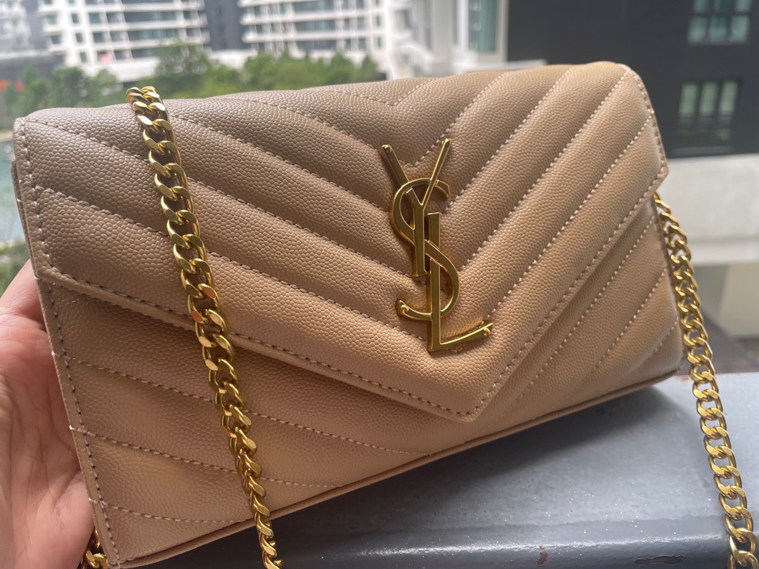 YSL Envelope Wallet On Chain, Luxury, Bags & Wallets on Carousell