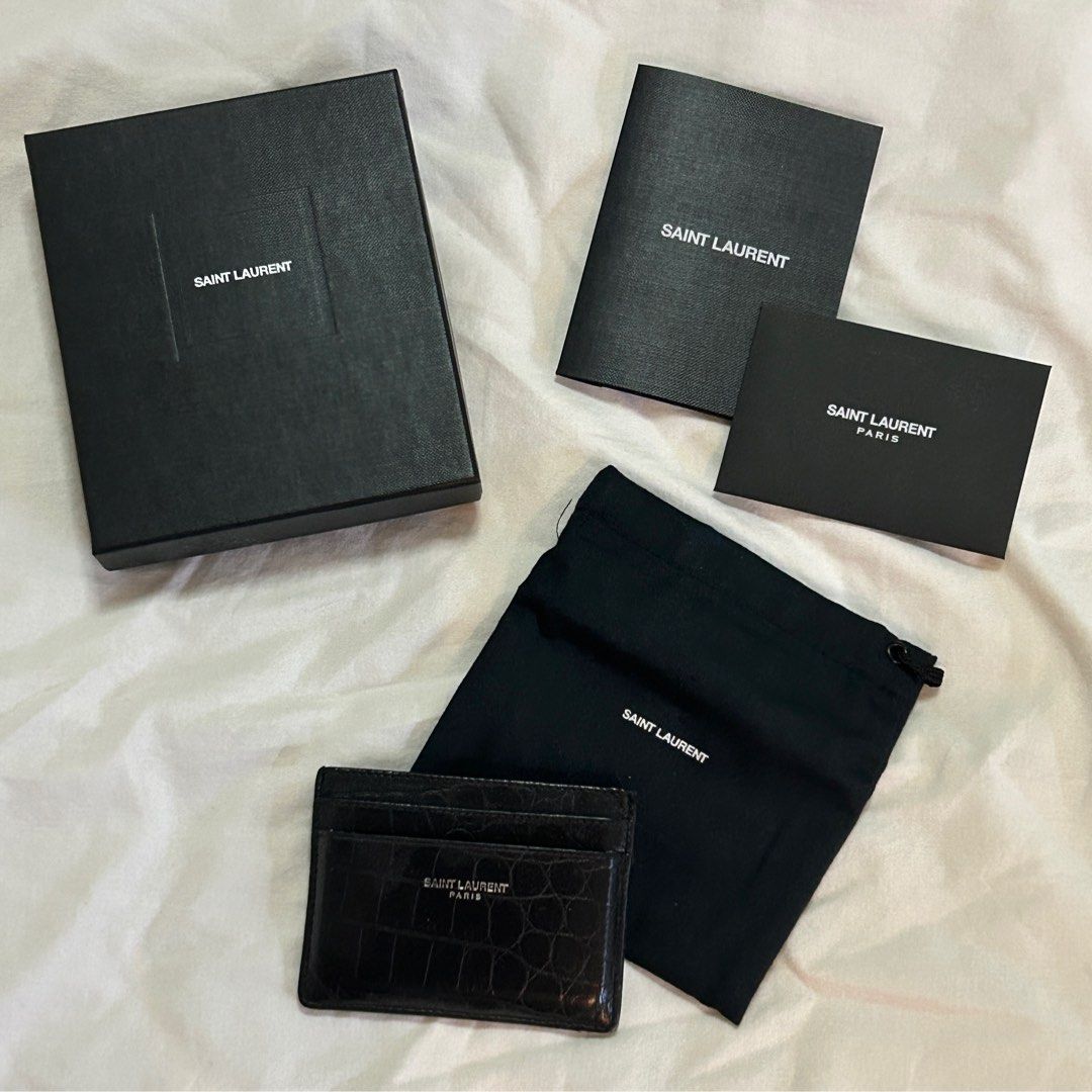Saint Laurent Cardholder with Strap, Men's Fashion, Watches & Accessories,  Wallets & Card Holders on Carousell