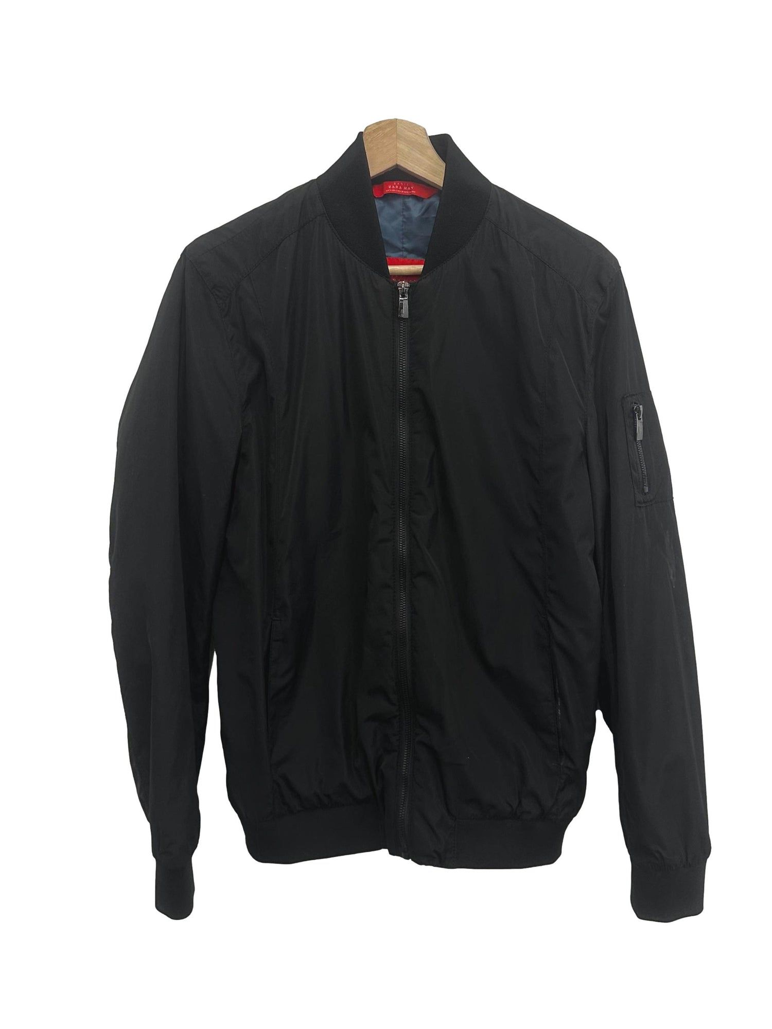 zara black bomber jacket
