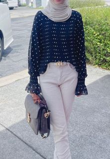 Zara polka dot blouse