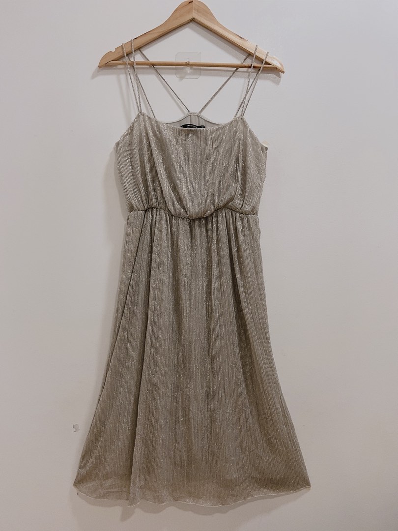 ZARA Shimmer Dress, Women's Fashion, Dresses & Sets, Dresses on Carousell