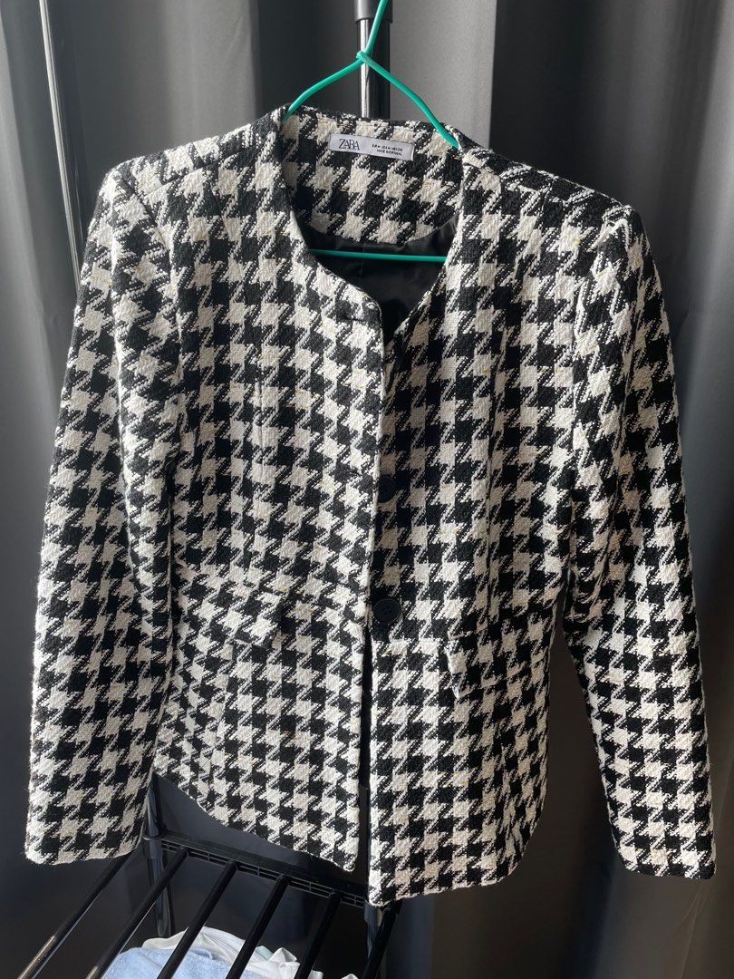 Zara Tweed Jacket Women s Fashion Coats Jackets and Outerwear