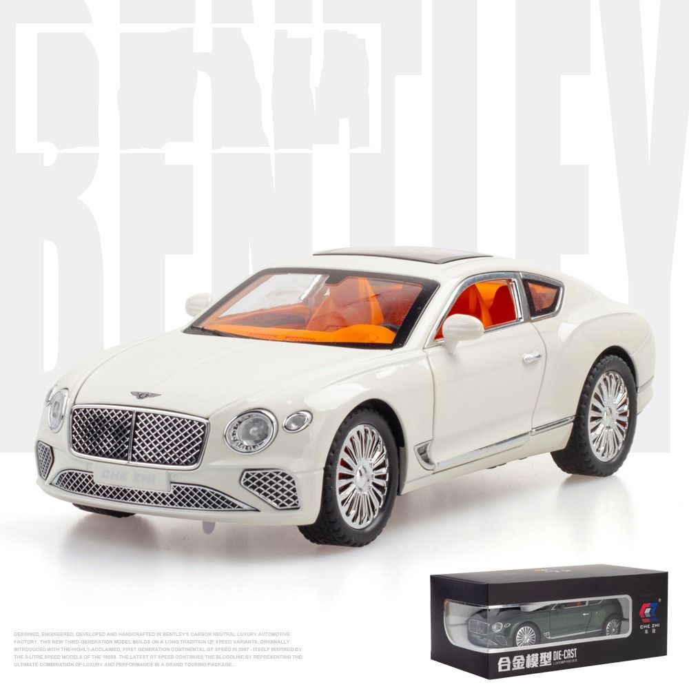 1 24 Bentley Continental Gt white Alloy Car Model Car Model Metal