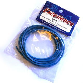 16AWG Silicone Wire for Brushless Motor & Controller (Blue), 2 Metre Long / 6.56ft. Code: EX1226B