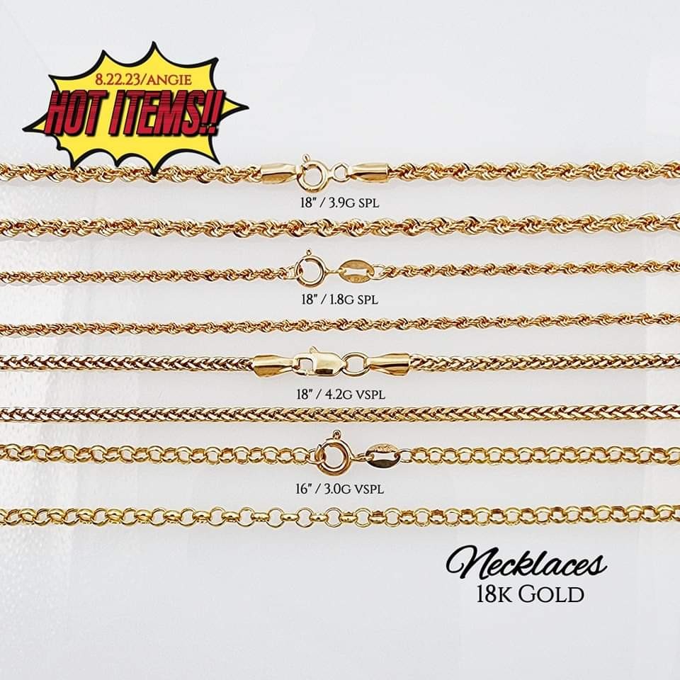 18K Saudi Gold Chain Assorted on Carousell