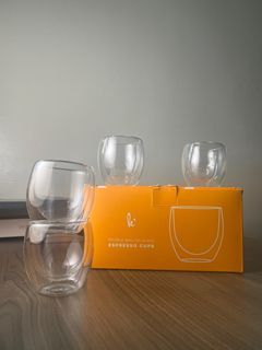 2.7oz Double Walled Espresso Cups | Set of 4