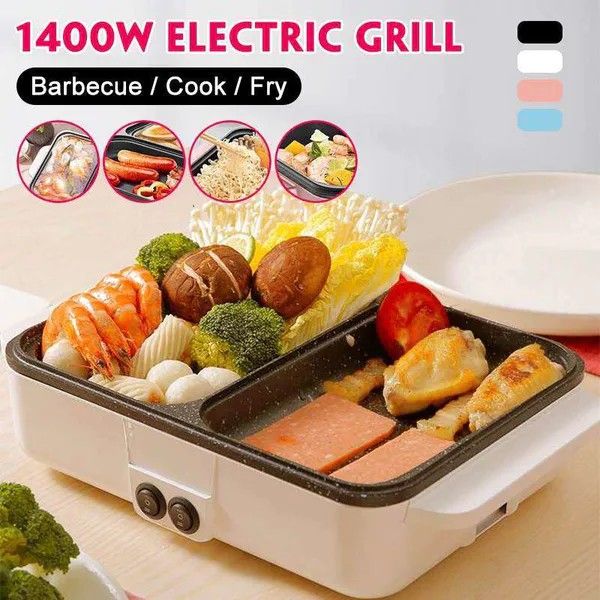 2 in1 Mini Electric Cooking Pot Machine Multifunction Hotpot Soup