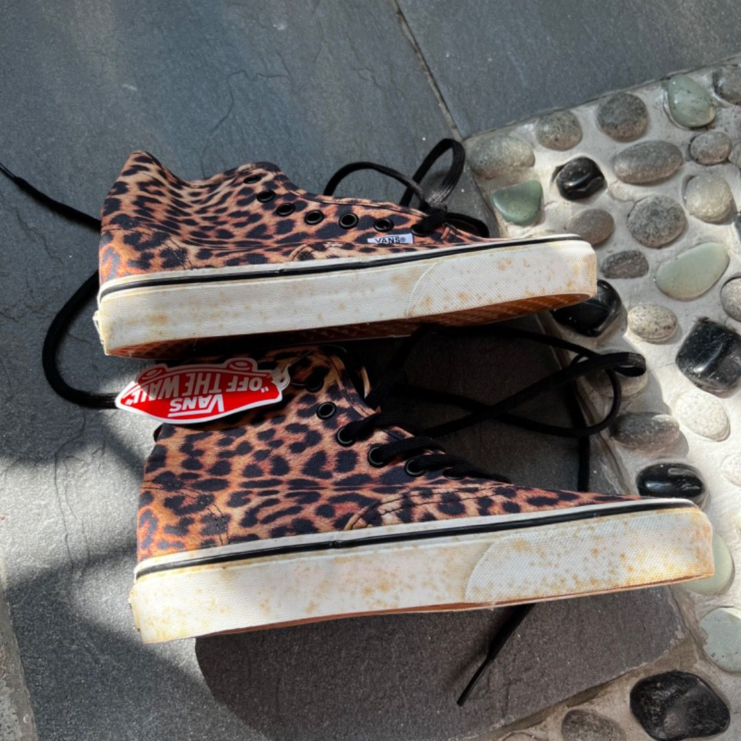 Cheetah print vans mens top