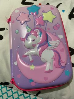 3D Large Hard-Top Pencil Case - Unicorn