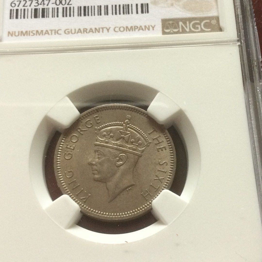 香港早期五毫5毫硬幣1951年香港政府發行喬治六世伍毫鎳幣，NGC評MS63，品相良好，人像圖案較小碰花，已經少見到的香港早期五毫硬幣原光BU品，110,  興趣及遊戲, 收藏品及紀念品, 錢幣- Carousell