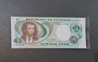 5 piso english series banknote