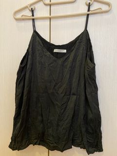 正韓 全新 皺皺背心 細肩帶 吊帶 有內裏