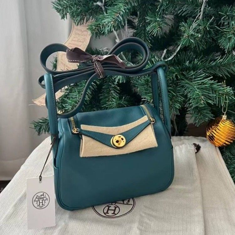 Brand new hermes Lindy 26 vert bosphore, Luxury, Bags & Wallets on Carousell