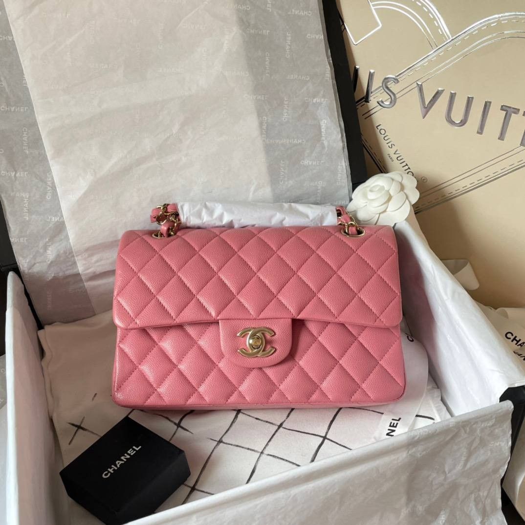 PRE-ORDER ] Preloved Unused Like New Chanel Small Classic Flap Caviar GHW.  Microchip., Luxury, Bags & Wallets on Carousell