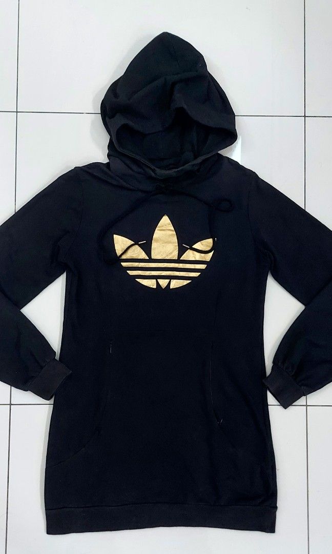 Adidas long dress with hood hotsell