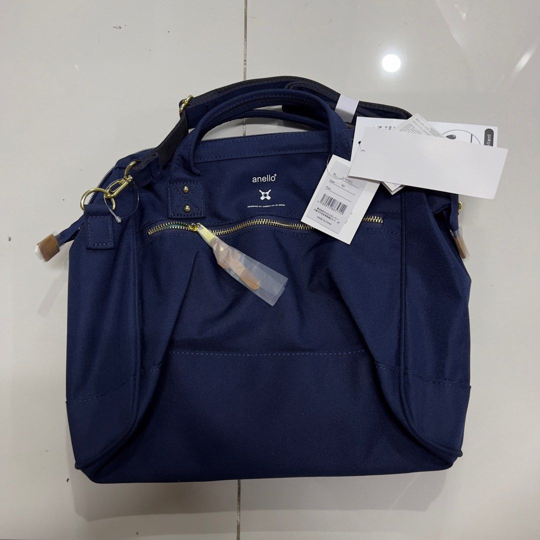 Authentic Anello Bag (Dark Blue, Medium), Women's Fashion, Bags & Wallets,  Cross-body Bags on Carousell