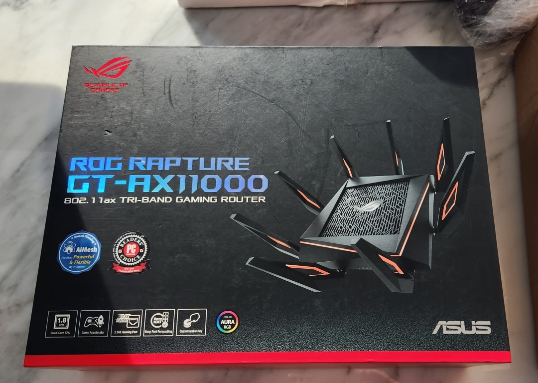 ASUS Wireless Router - ROG Rapture GT-AX11000, Computers & Tech, Parts ...