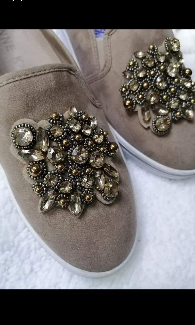 Anne klein zymone embellished sneakers discount