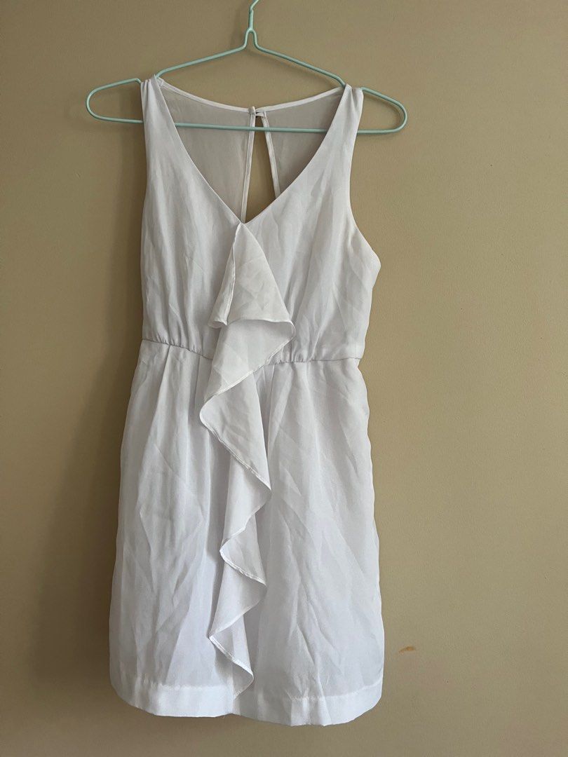 BCBG generation White Ruffle Dress