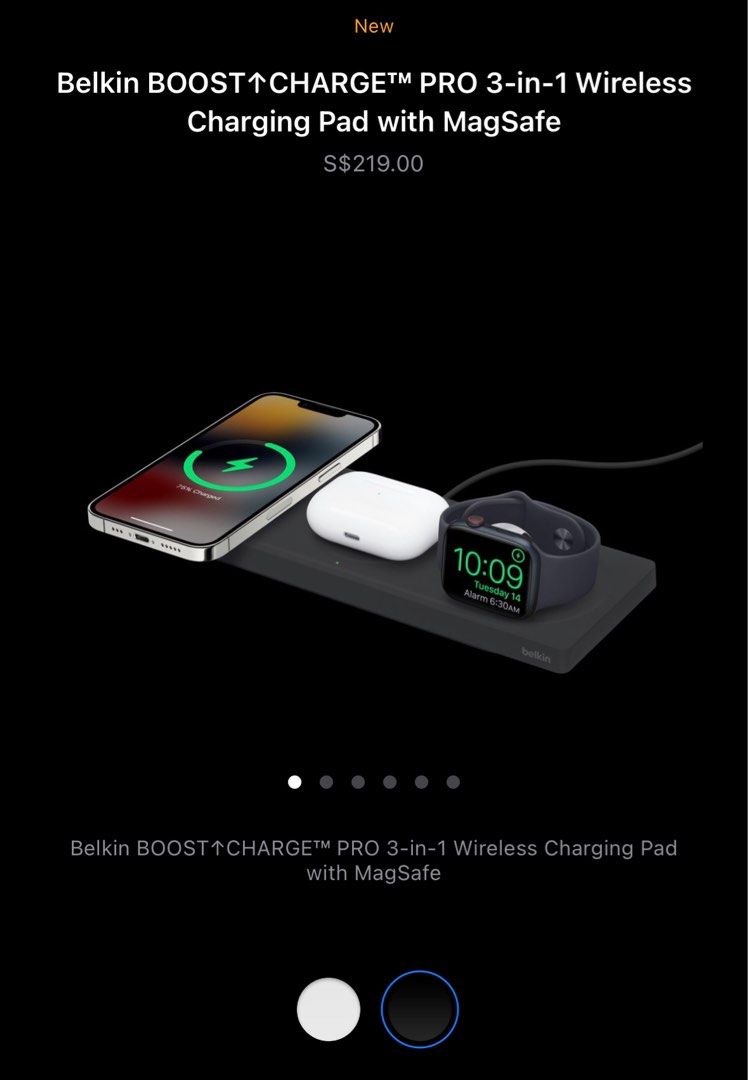 Belkin BOOST↑CHARGE™ PRO 3-in-1 Wireless Charging Pad with
