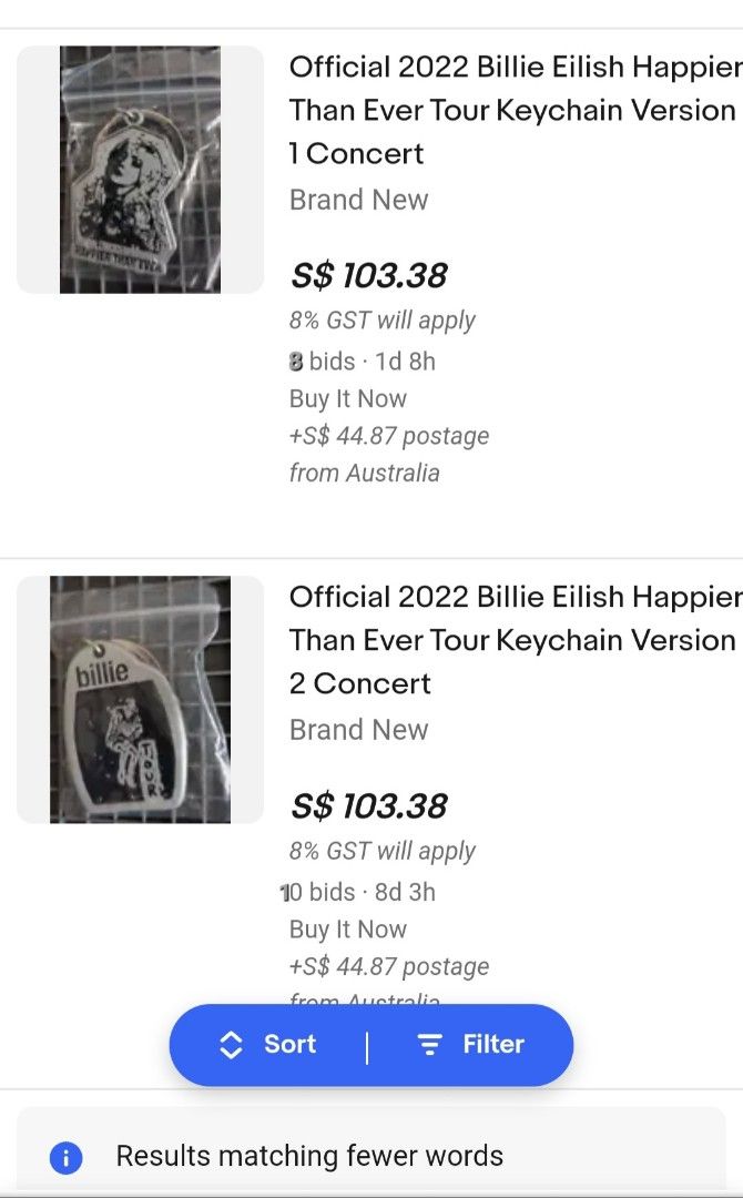 Billie Eilish Keychain Billie Eilish Happier Than Ever