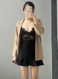 Black lace lingerie bodysuit
