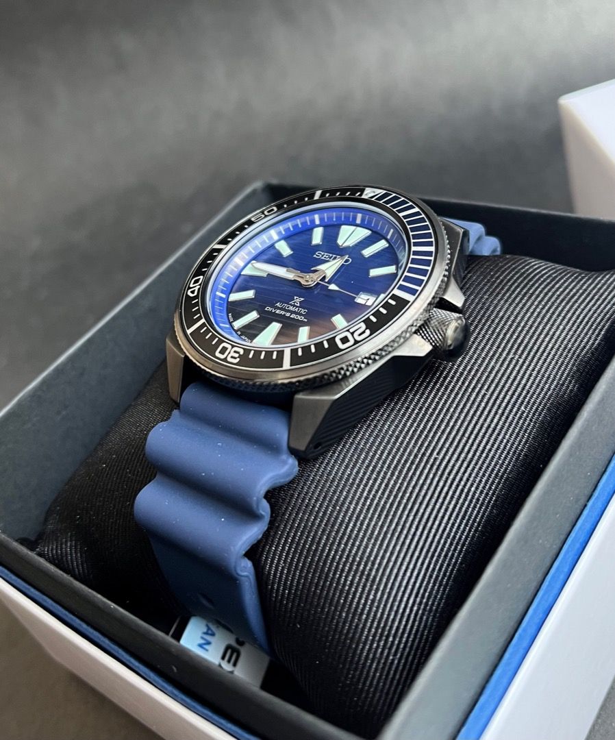 BESTSELLER SEIKO SRPD09J1 Samurai Save the Ocean Automatic Diver Blue Dial Rubber Japan Watch P27 990