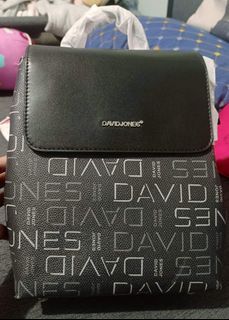 David Jones Black Monogram Backpack