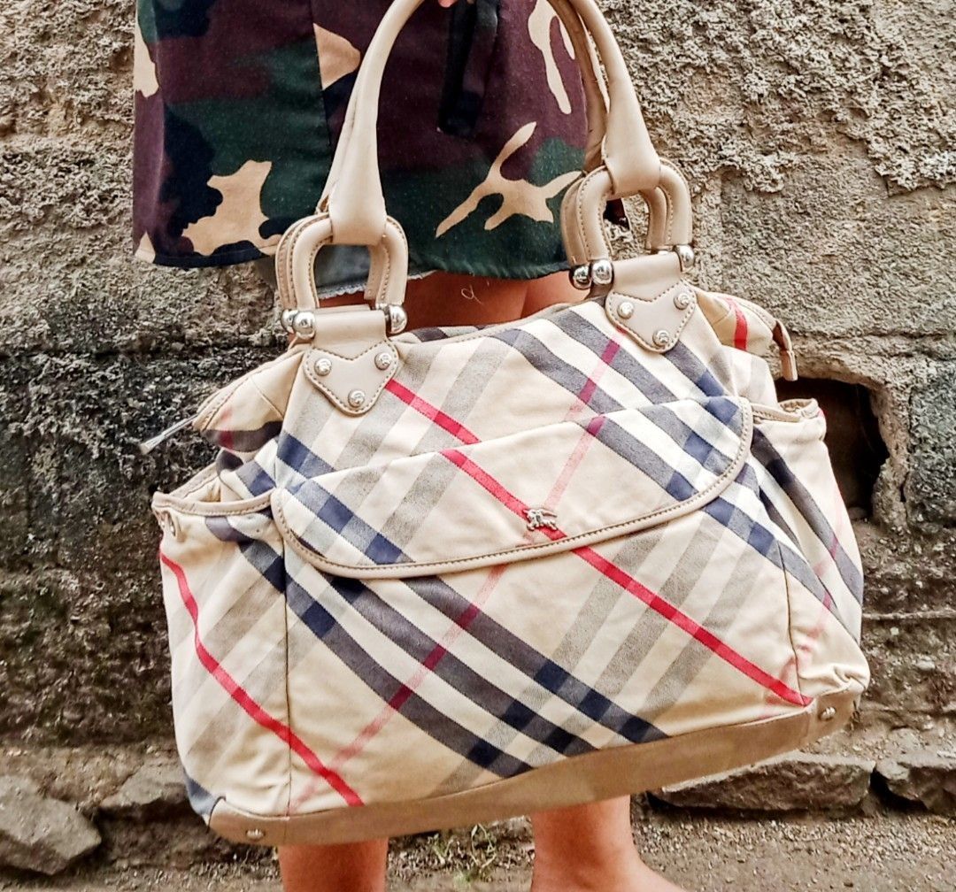 Burberry nova check diaper bag hot sale