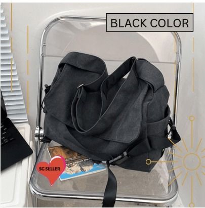 Men's canvas crossbody shoulder bag best sale