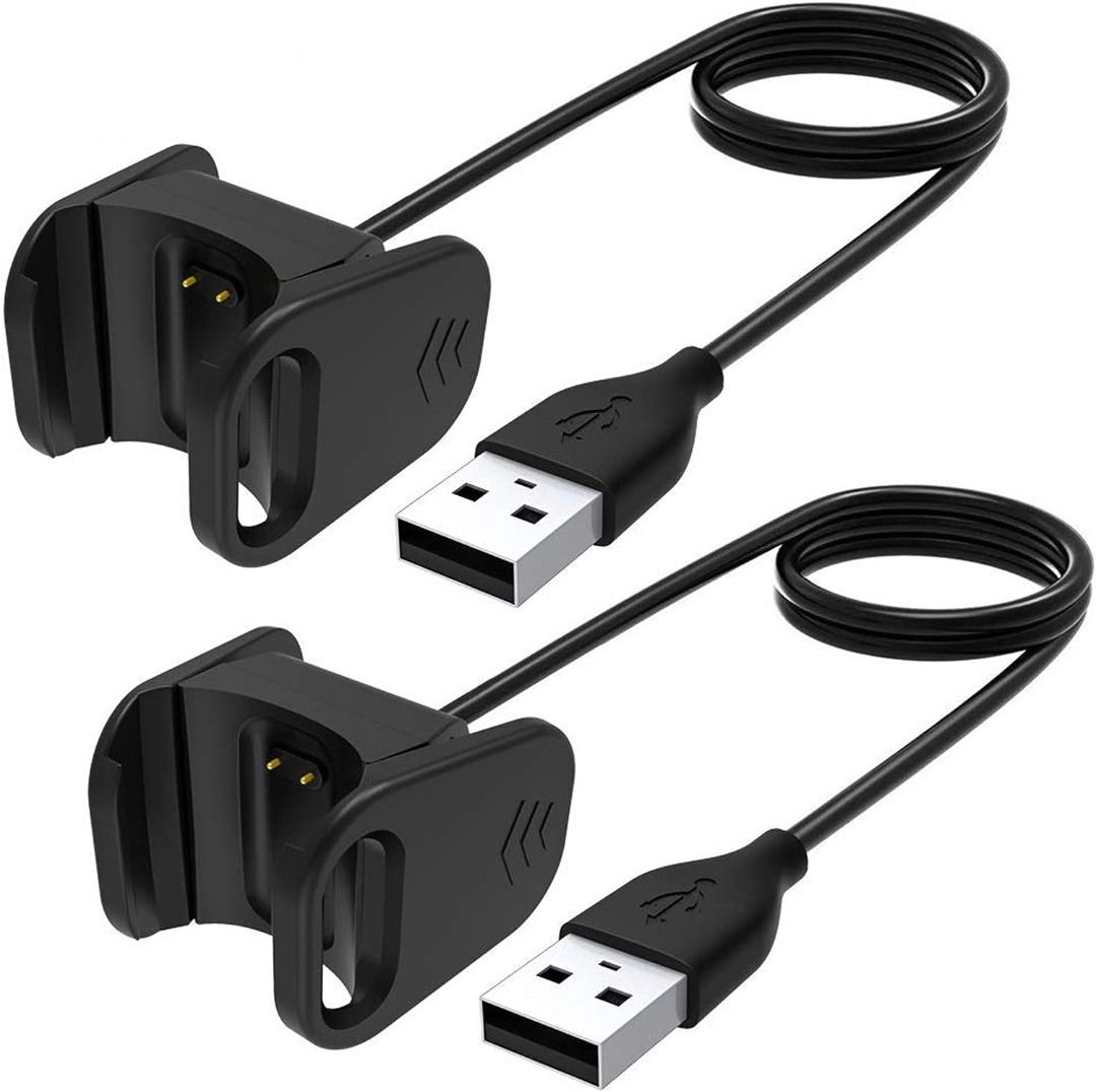 CAVN Charger Cable Compatible with Fitbit Charge 3 2 Packs 1.8ft 3.3ft Replacement USB Charging Cable Adapter Portable Charger Cable Charging Dock Charging Stand for Charge 3 Smartwatch Mobile Phones ...