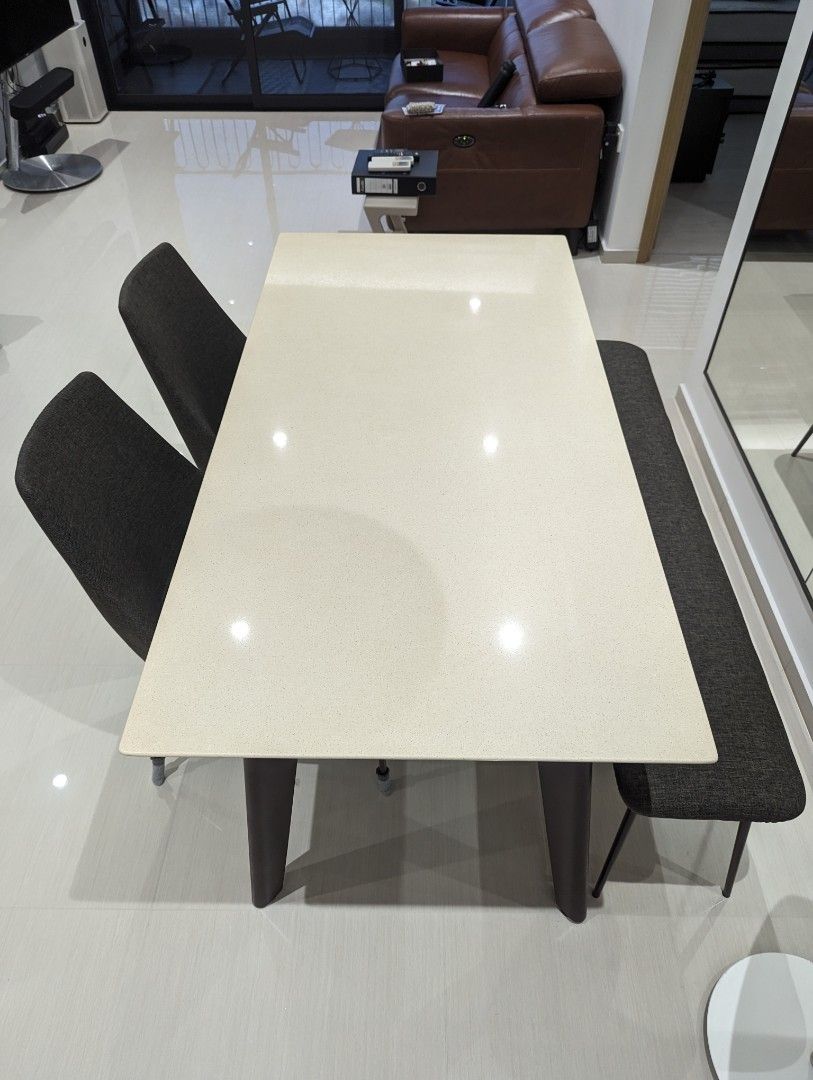 Cellini Quartz Dining table, Furniture & Home Living, Furniture, Tables