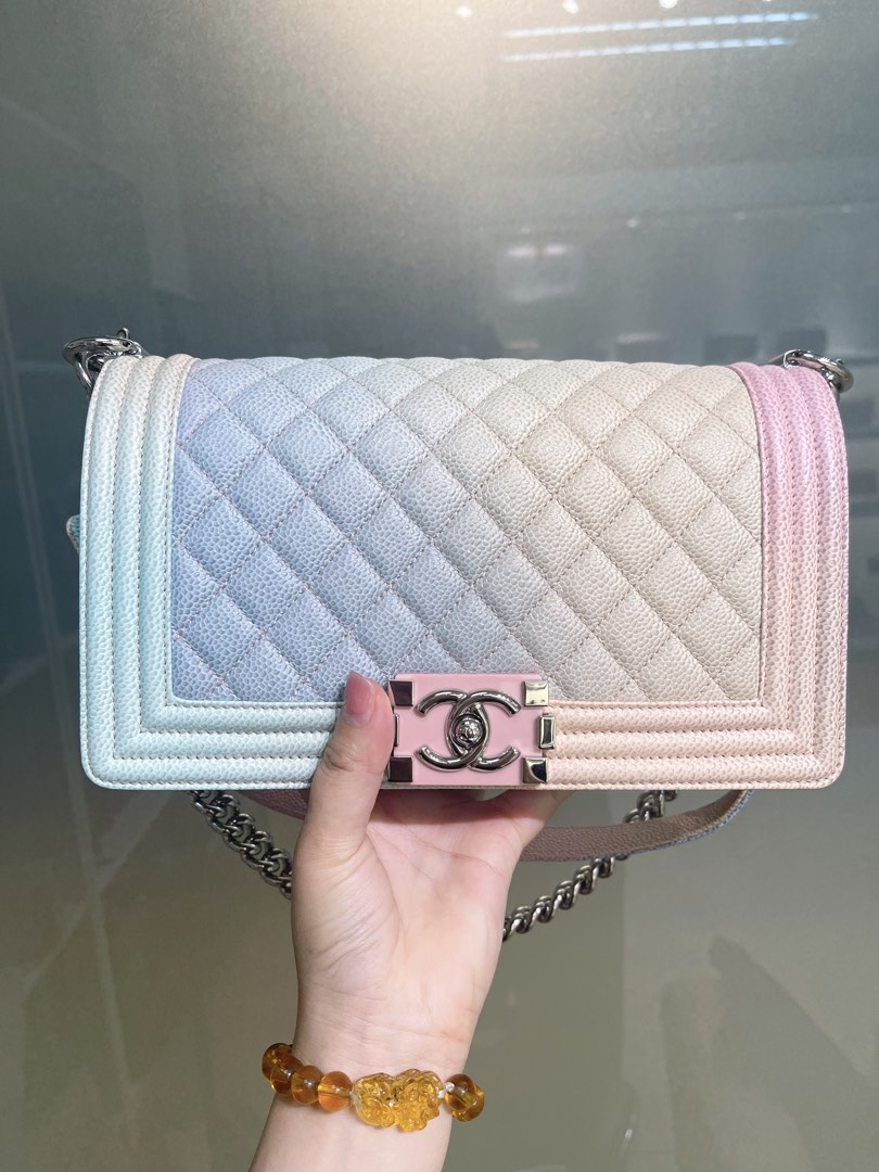Chanel Boy Bag Rainbow Meidum Women s Fashion Bags Wallets