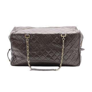 CHANEL Vintage Quilted Leather Duffle Bag