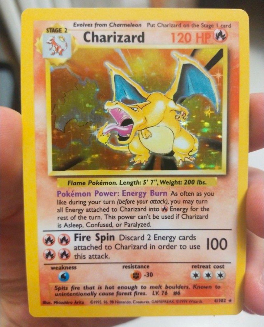 Charizard Base Set, Hobbies & Toys, Toys & Games on Carousell