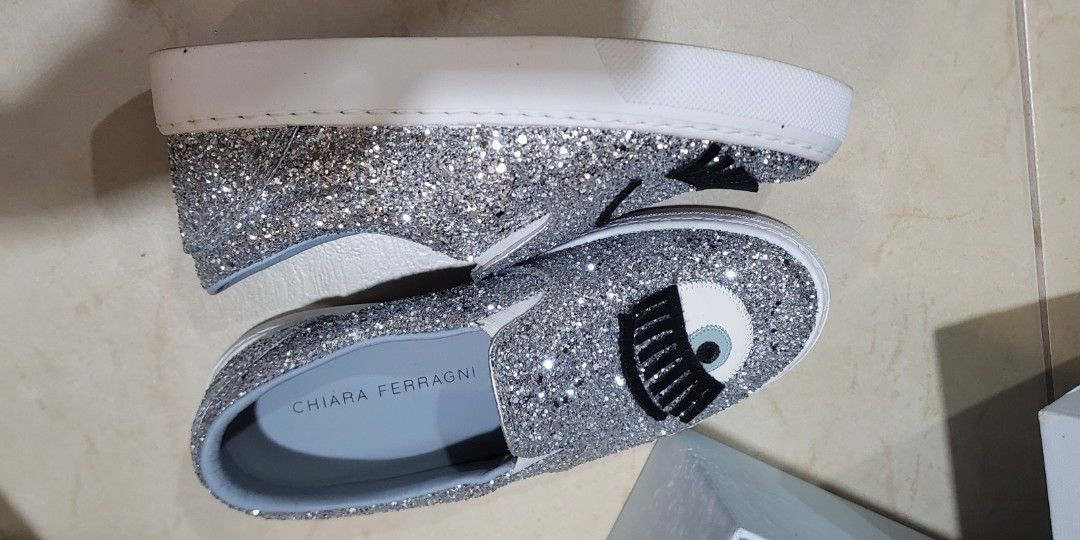 Chiara Ferragni sliver blink sneaker, Women's Fashion, Footwear