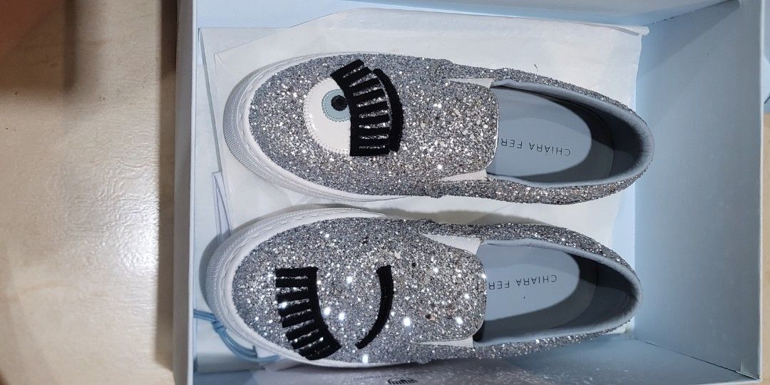 Chiara Ferragni sliver blink sneaker, Women's Fashion, Footwear