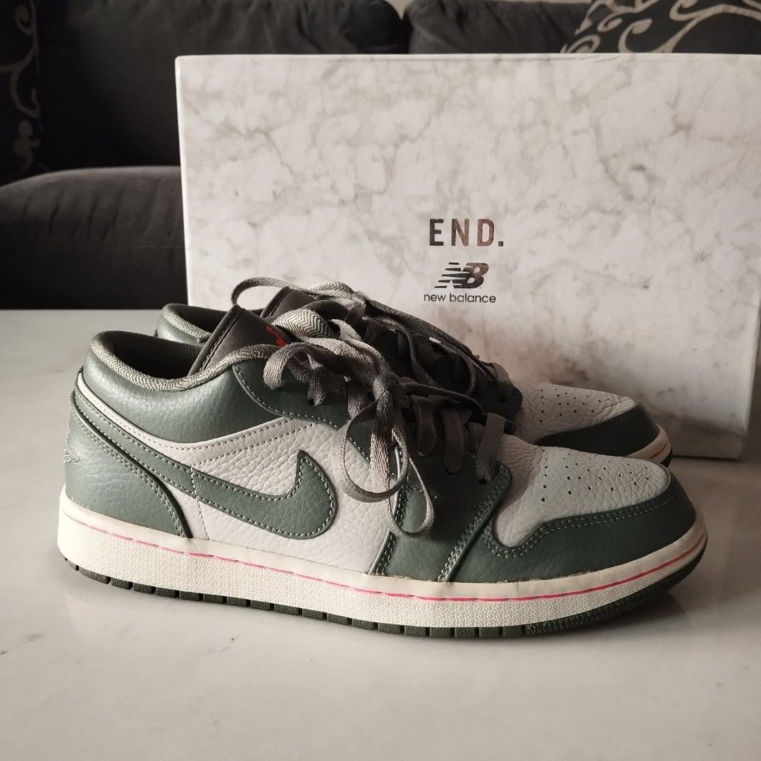 Air jordan 1 low military top green