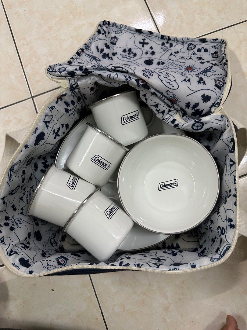 Coleman Enamel 12pcs set with Bag Sports Equipment Hiking