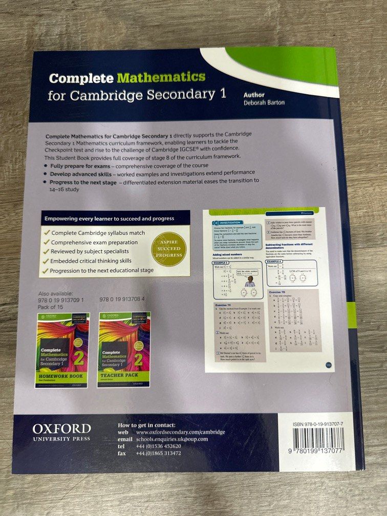Complete Mathematics for Cambridge Secondary 1 (Book 2), Hobbies & Toys ...