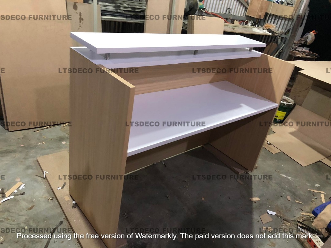COUNTER TABLE WITH CENTER DRAWER OFFICE PARTITION FURNITURE on Carousell