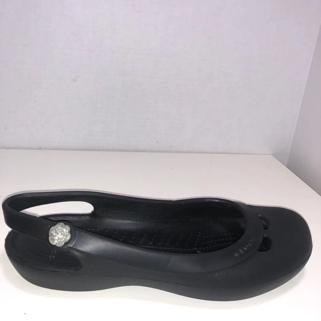 Crocs jayna ballet flat with flower accent W8 original Women s