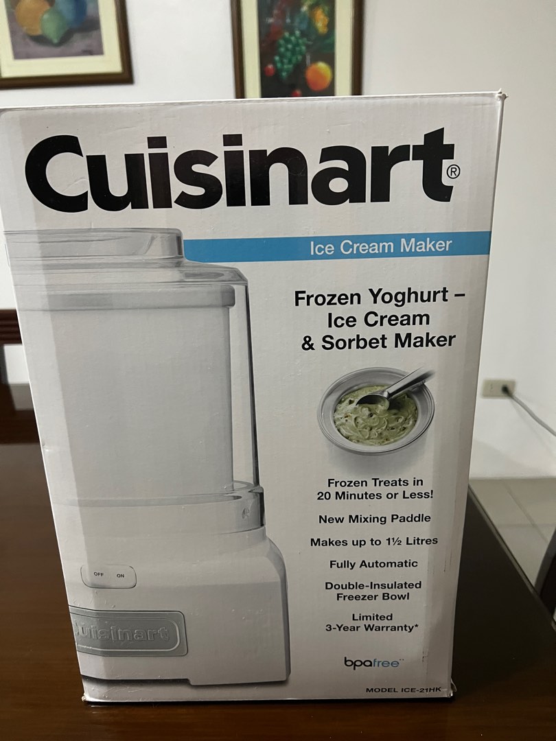 Cuisinart Ice Cream and Sorbet Maker, TV & Home Appliances, Kitchen