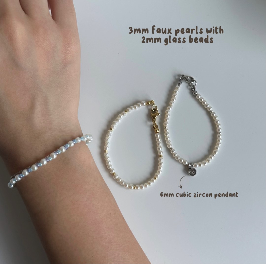 Faux pearl bracelets store