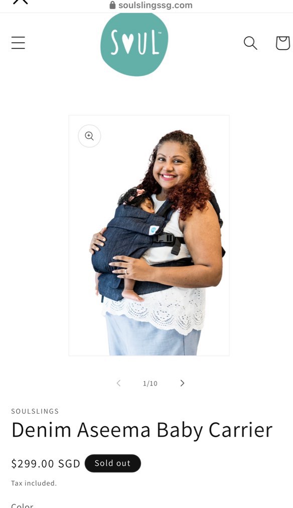 Denim Soul Sling Carrier, Babies & Kids, Going Out, Carriers & Slings